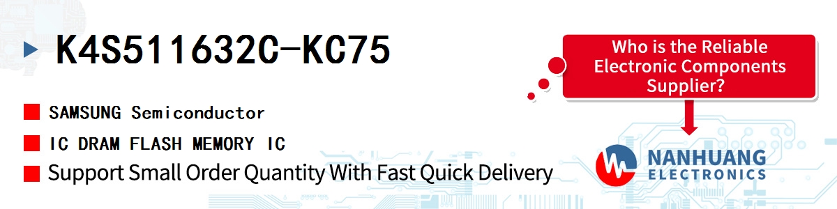 K4S511632C-KC75 SAMSUNG IC DRAM FLASH MEMORY IC